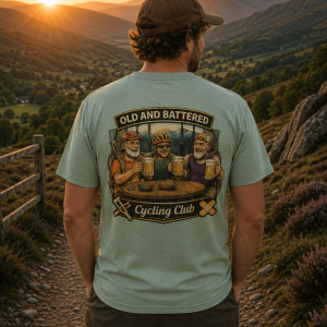 Old and battered Cycling Club tee
